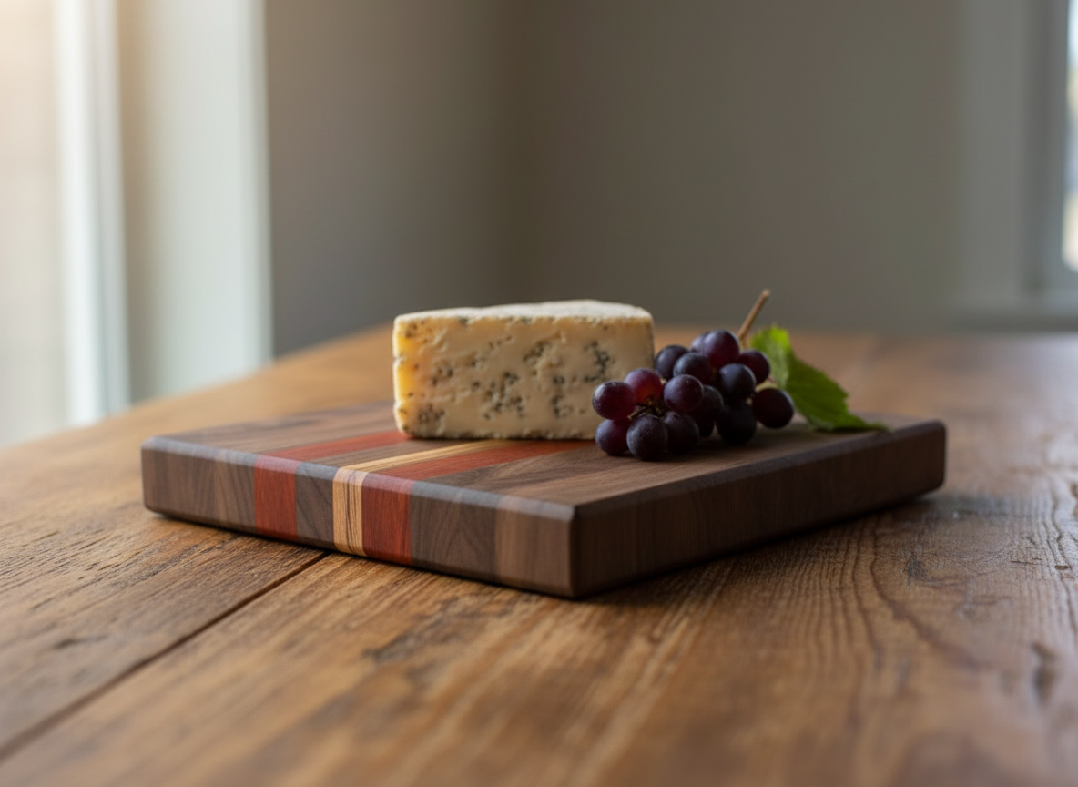 Walnut & Zebra Wood Cutting Board