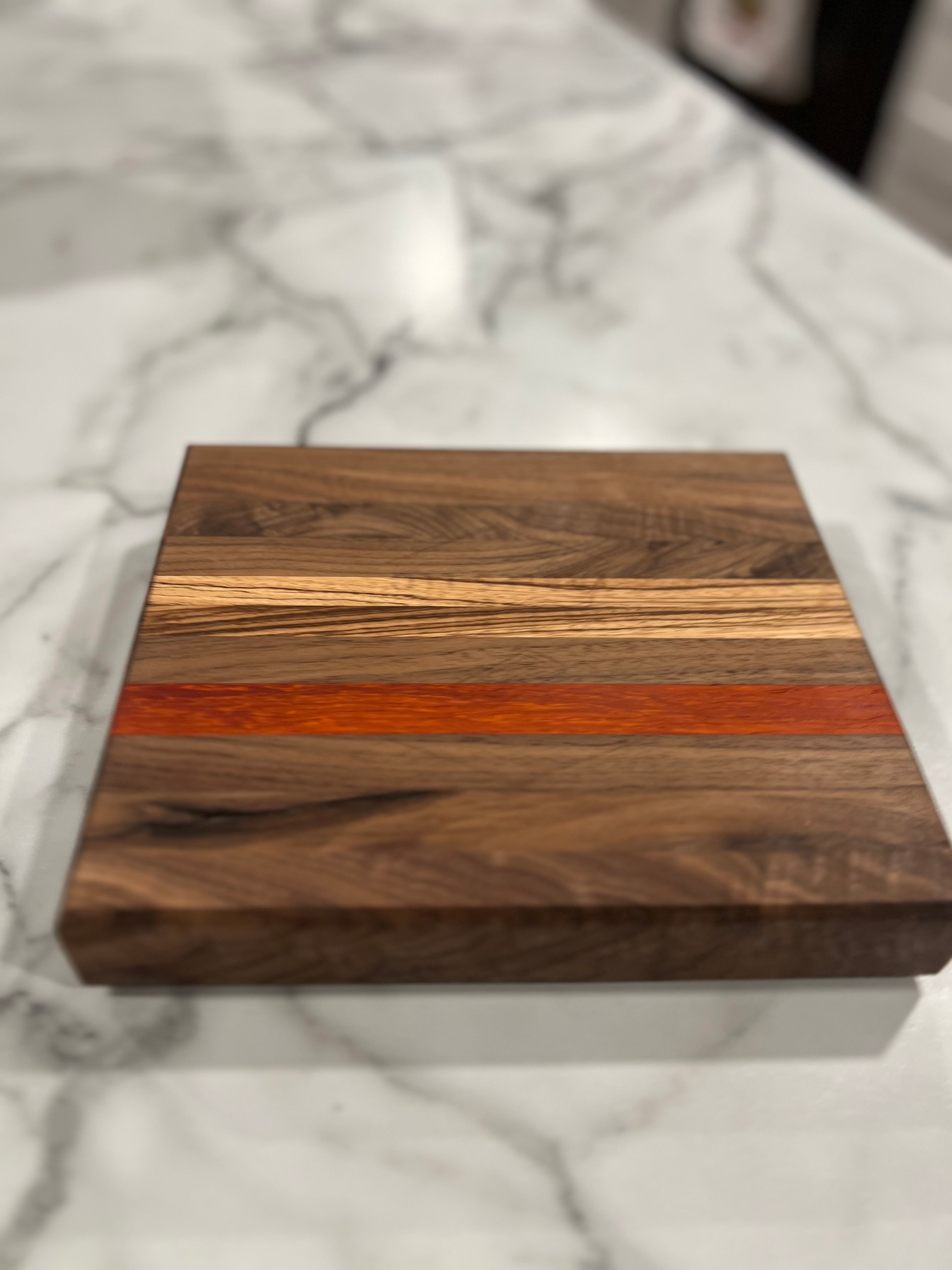 Walnut & Zebra Wood Cutting Board