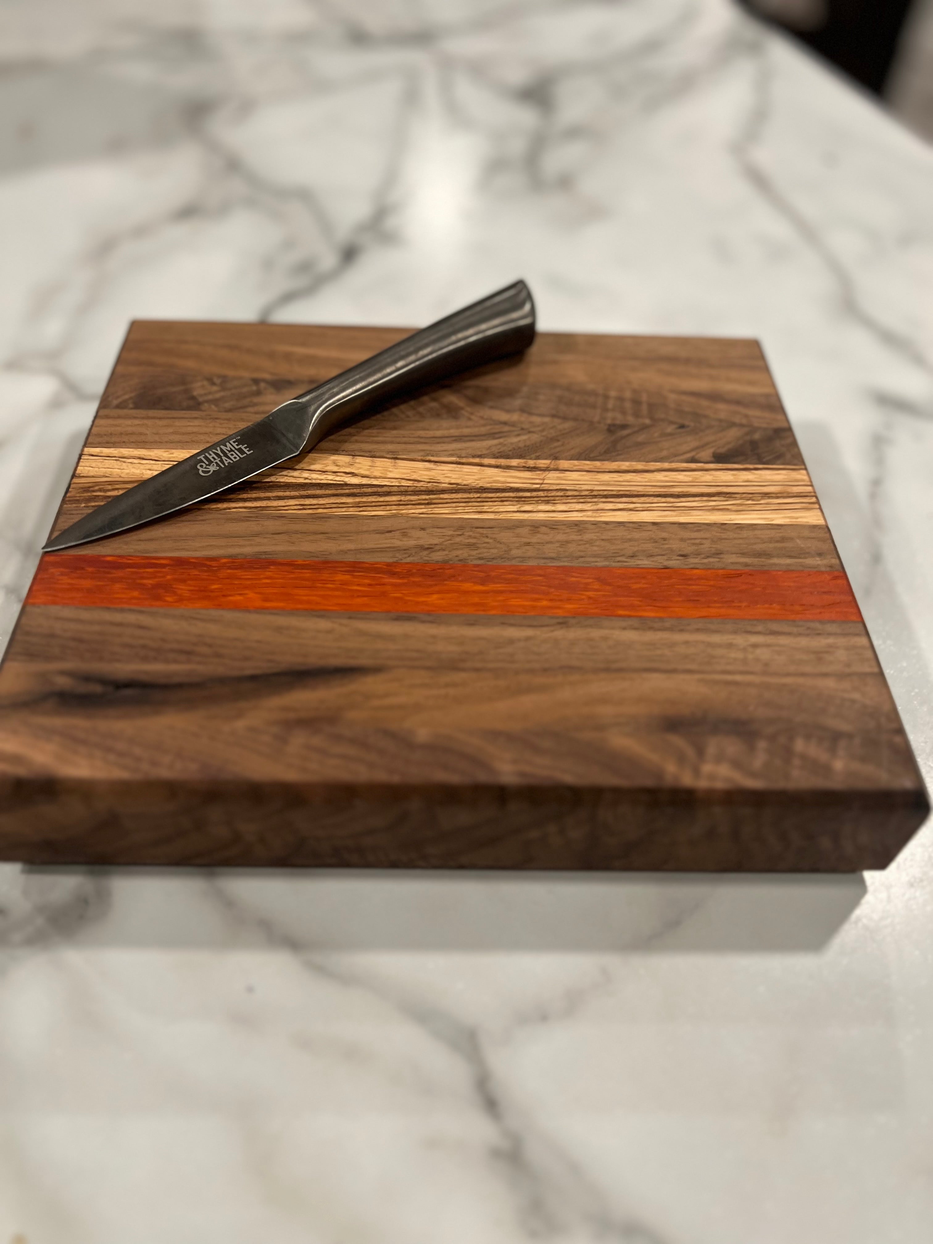 Walnut & Zebra Wood Cutting Board