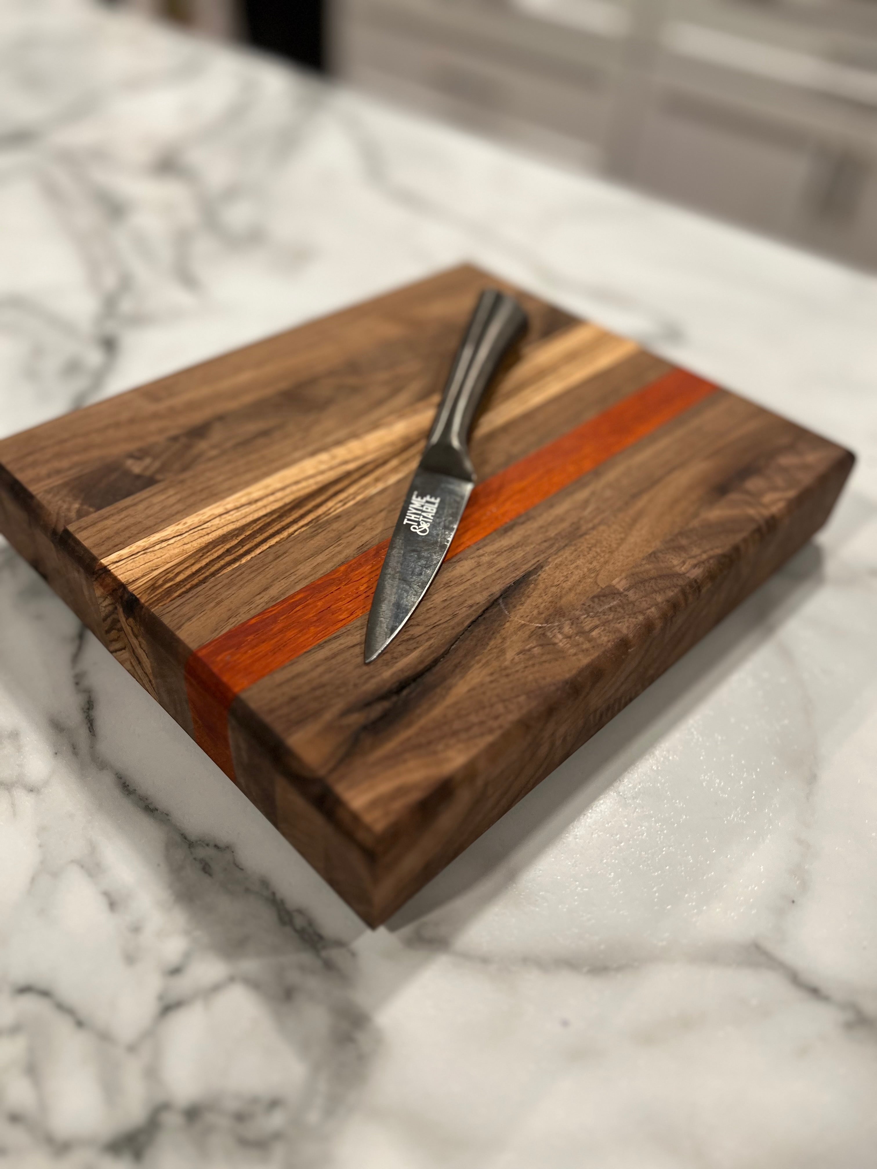 Walnut & Zebra Wood Cutting Board