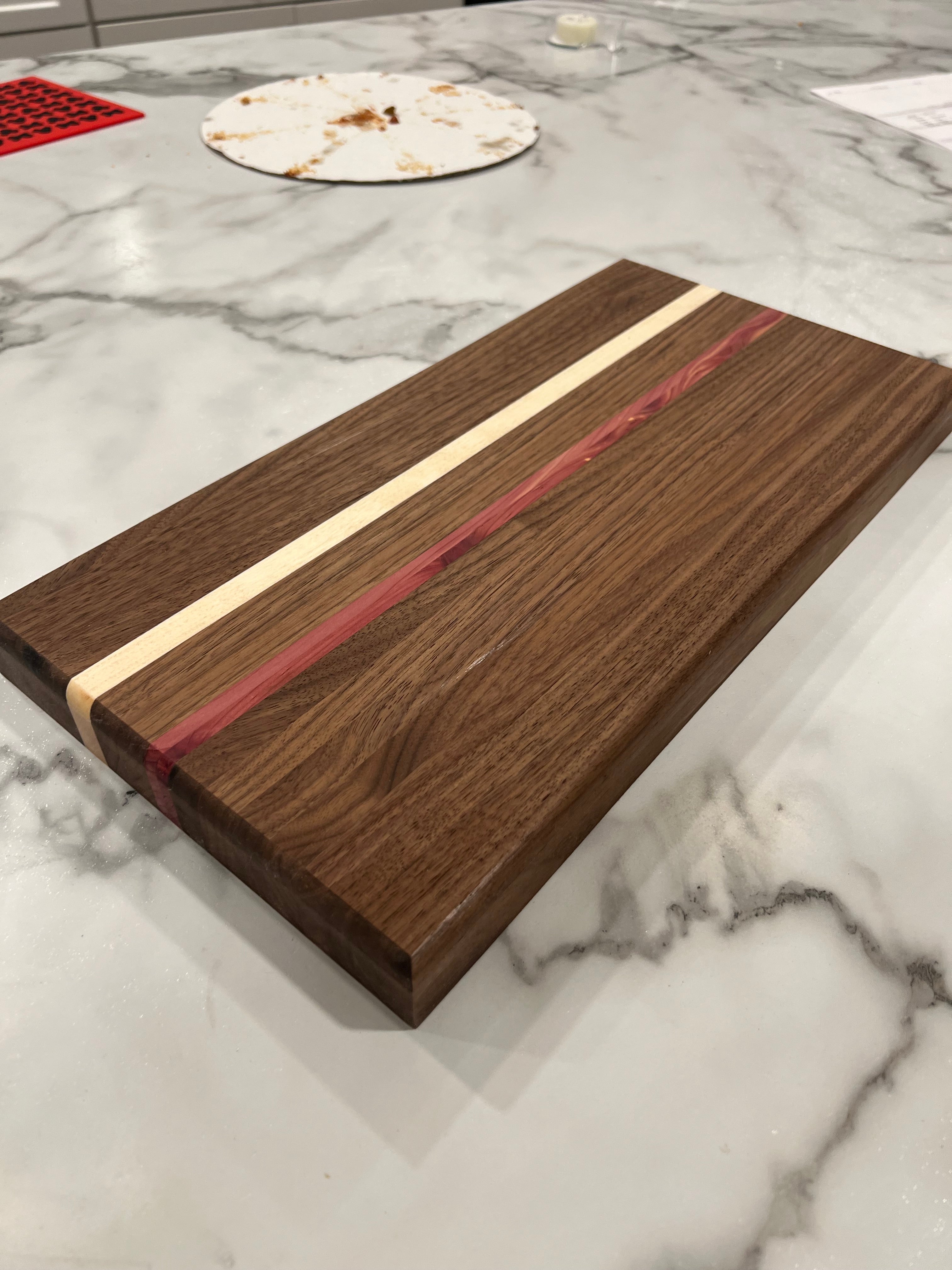 Walnut & Rose Wood Cutting Board