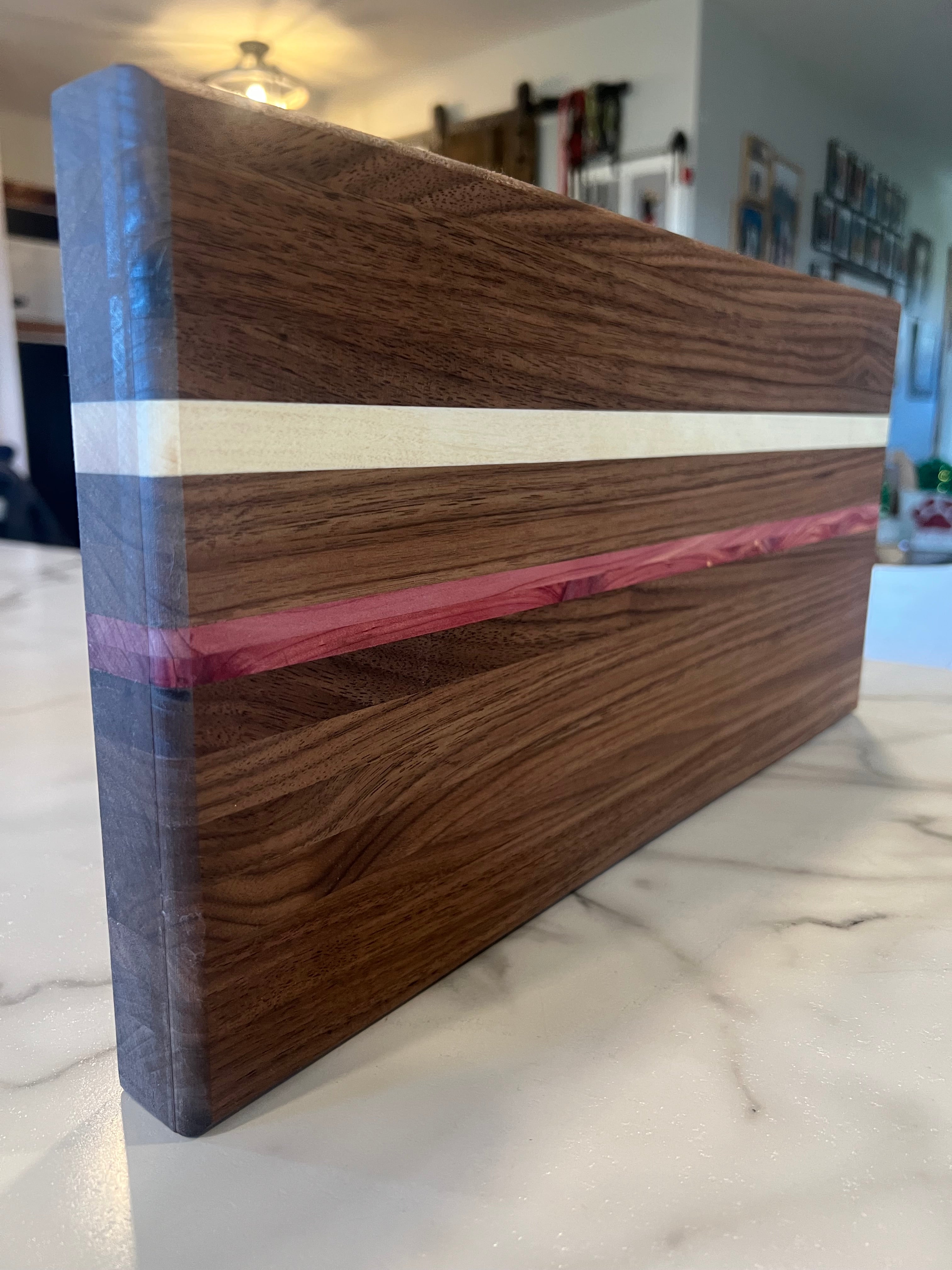 Walnut & Rose Wood Cutting Board