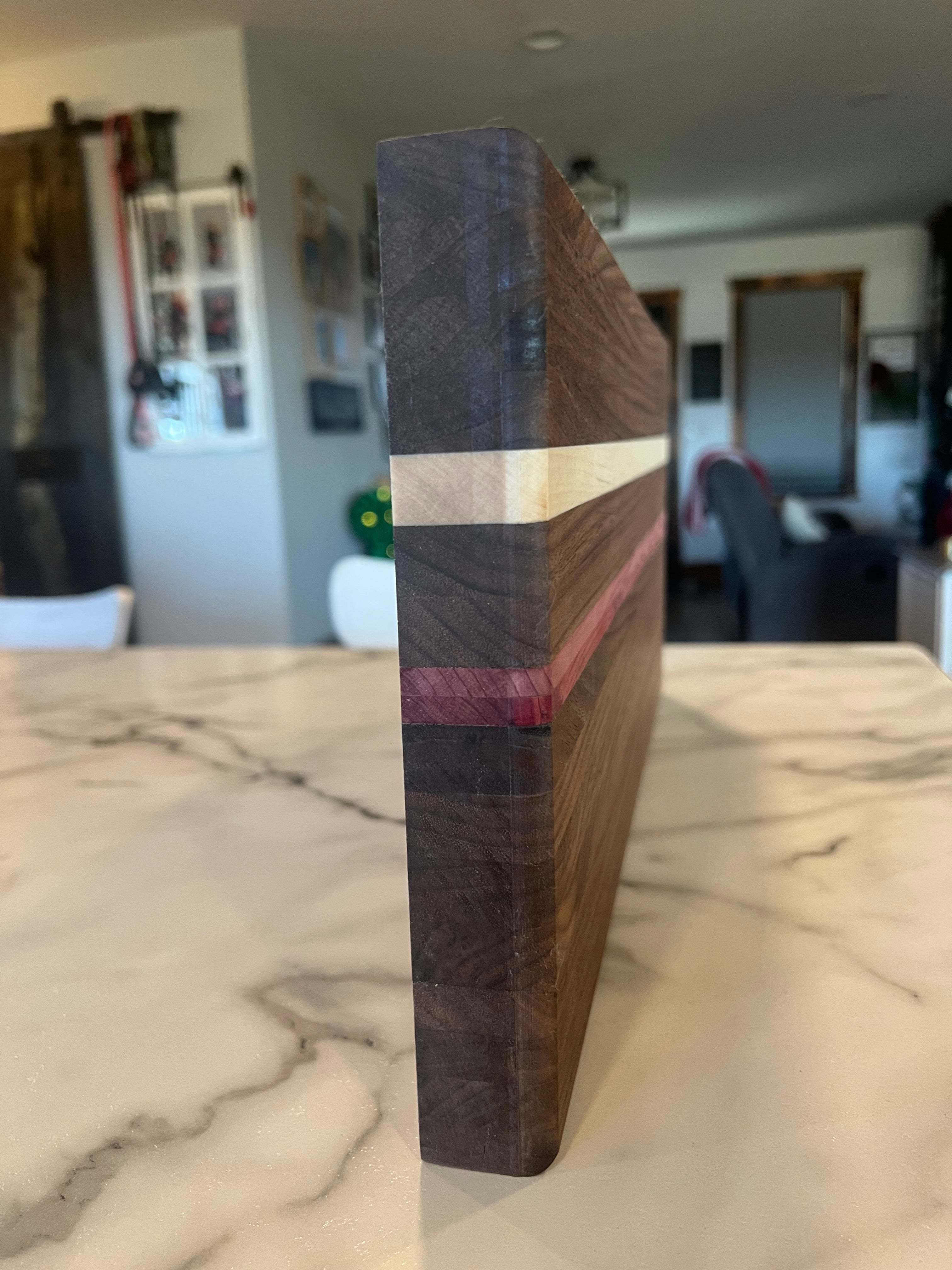 Walnut & Rose Wood Cutting Board