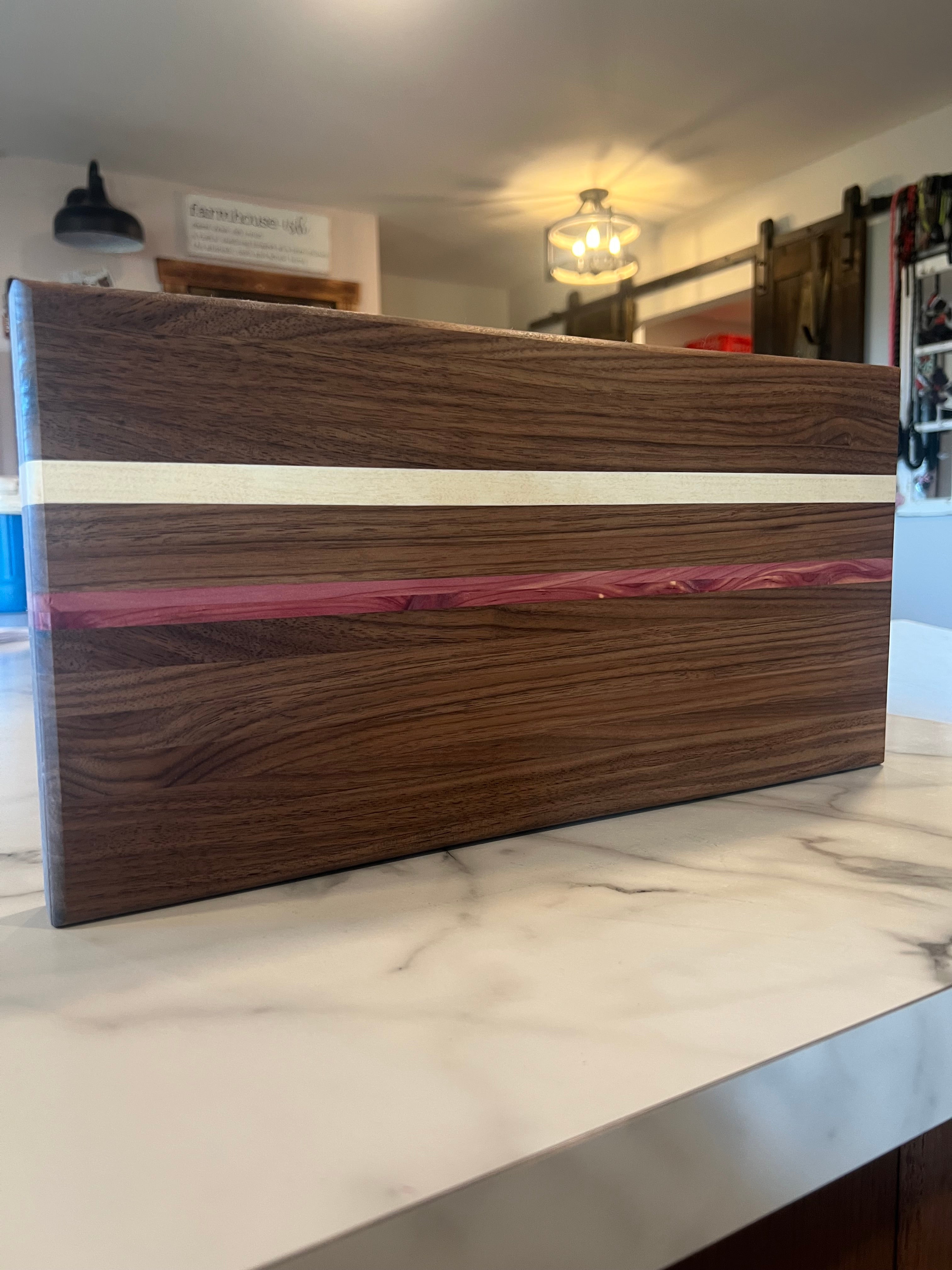Walnut & Rose Wood Cutting Board