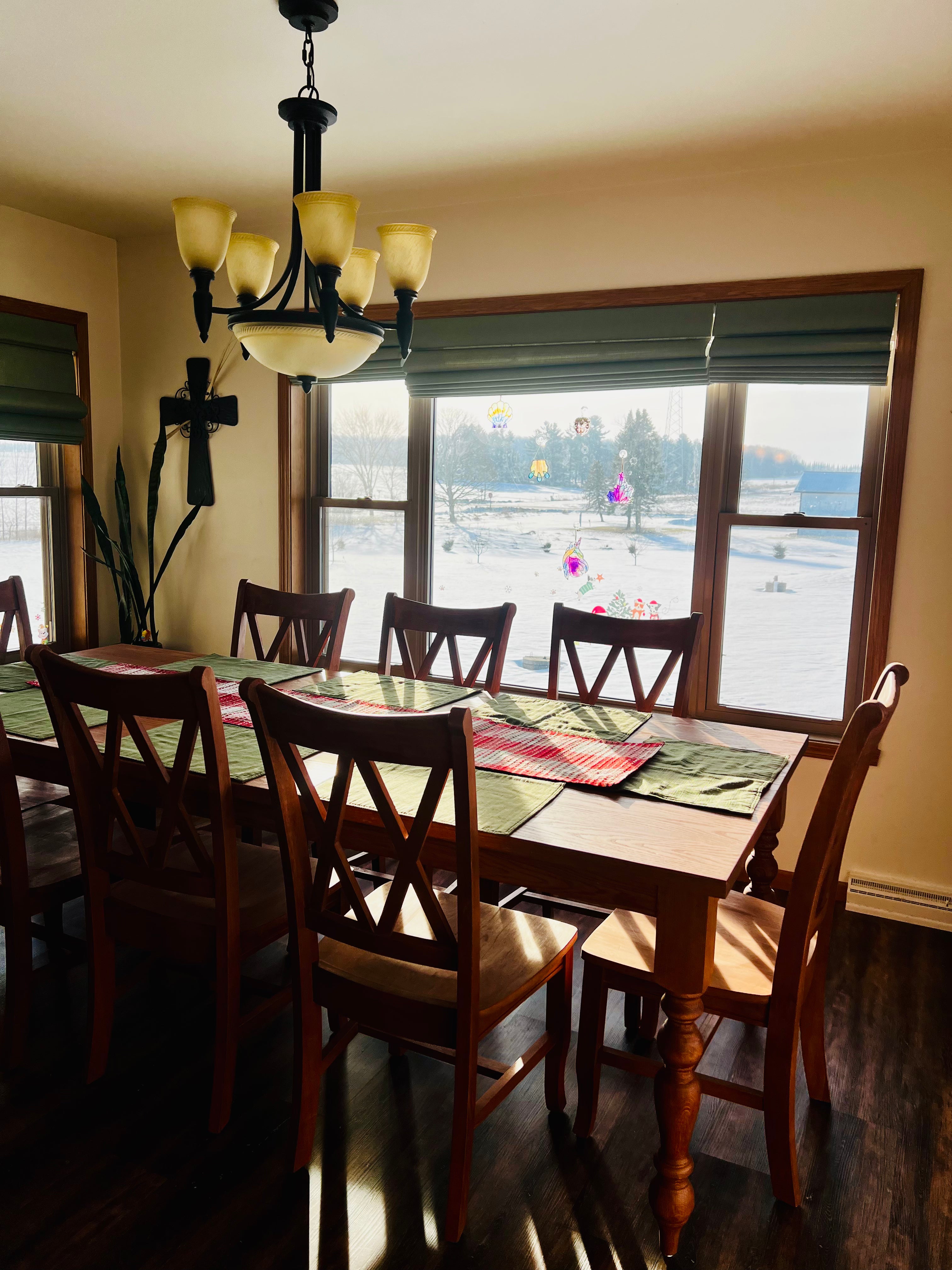 Classic RC Skinny Legs Solid Red Oak Dining Table w/ Matching Chairs