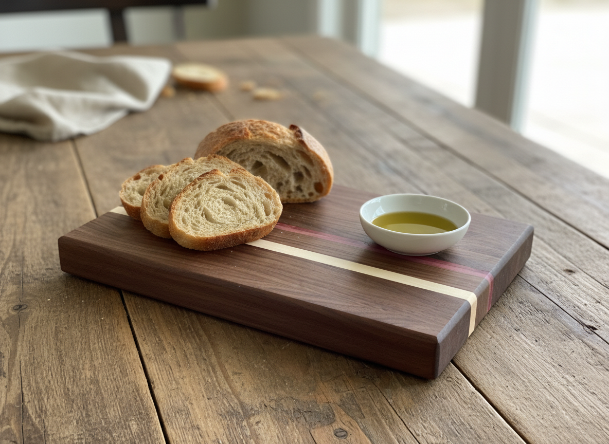 Walnut & Rose Wood Cutting Board